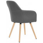 Indoor armchair TESR Powder coated metal frame, fabric or synthetic leather covering Model 1335-W58