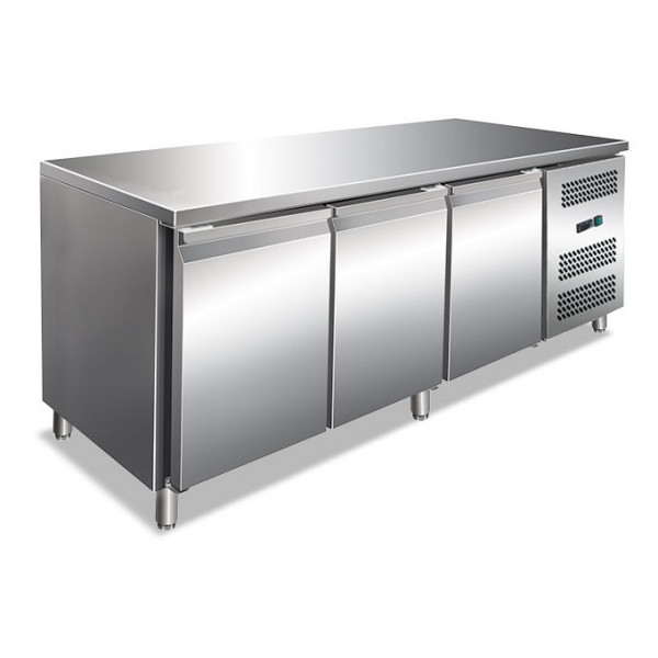 Ventilated refrigerated counter Stainless steel AISI 201 Model GN3100TN Three doors