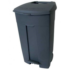Plastic mobile pedal bin CONTIPLAST 120L MDL Colour Grey Model 102530