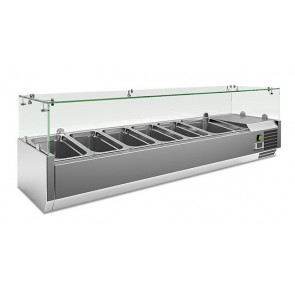 Refrigerated pizza display case stainless steel AISI 201 Model VRX1500380FG