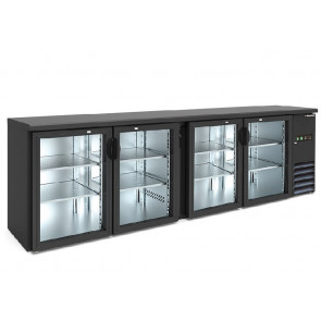 Ventilated back bar cooler KLI Model BB400GD with glass doors