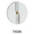 Cutting disc thickness 6mm DF06 - suitable for tomatoes, citrus fruits, bananas, onions, apples, boiled potatoes, mushrooms, celery, etc. for Vegetable cutter Models TITANIUM