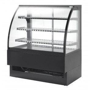 Hot vertical display for bakery and gastronomy Model EVO90HOT Front glass opening