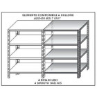 Stainless steel bolt shelving IXP 4 smooth shelves Modular element To add to existing element NOT FOR USE ALONE Polished finish Model SC320LC