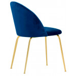 Stackable indoor chair TESR Metal frame gold effect Velvet covering Model 1652-J02