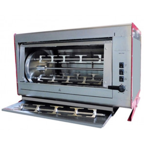 Gas planetary rotisserie ENG Model ELBA24PPG Capacity N.24 Chickens N.4 stainless steel tubular spit
