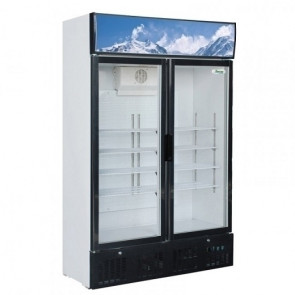 Static refrigerated drinks display Model G-Snack638L2TNG Glass door