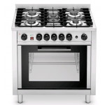 5 burners cooker Model EKC 96.3 with electric convection oven Capacity trays n.4 (cm 60 x 40) o 1/1GN - Capacity grills n.4 (cm 60 x 40) o 1/1GN Oven power Kw 5,2