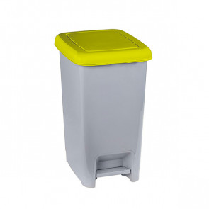 Pedal bin in polypropylene grey - yellow MDL - Model SLIM 909976