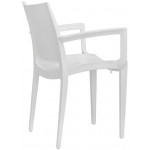 Stackable outdoor armchair TESR Polypropylene frame White Model 1156-WAM WHITE