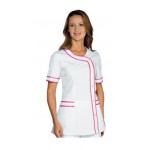 Woman Brasilia blouse SHORT SLEEVE 65% Polyester 35% Cotton WHITE Avaible in different sizes