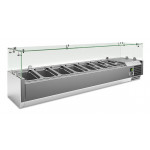 Refrigerated pizza display case stainless steel AISI 201 Model VRX1500330FG