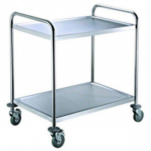 Stainless steel service trolley Model RPC-M2 two shelves