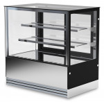 Pastry display four glass sides Kli 2 Shelves Model DELUXE92PSV