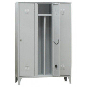 Changing room locker FAS Clean/Dirty partition made of steel sheet Thickness 6/10 N.3 Compartments N.3 Hinged doors Top shelf Umbrella holder Card holder Model H120Q1803A