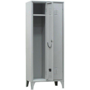 Traditional changing room locker FAS made of steel sheet Thickness 6/10 N.2 Compartments N.2 Hinged doors Top shelf Umbrella holder Card holder Model H070Q1802A
