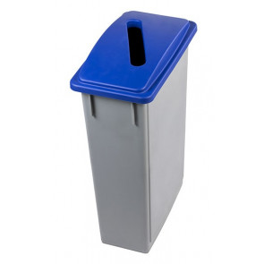 Waste bin for recycling OFFICE 90 Lid with blue slot MDL 90 L Model 102205