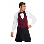 Unisex VICTOR apron 100% Polyester Black and bordeaux Model 037203