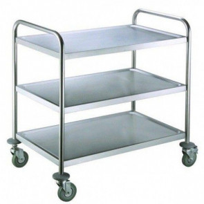 Stainless steel service trolley Model RPC-L3 three shelves