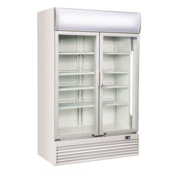 Refrigerated drinks display Model DC1000H Two hinged doors