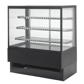 Hot vertical display for bakery and gastronomy Model EVOK90HOT Front glass opening