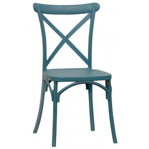 Stackable outdoor chair TESR Polypropylene frame Model 1483-A11 PETROL