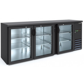 Ventilated back bar cooler KLI Model BB300GD with glass doors