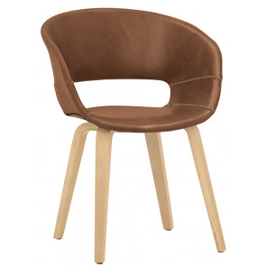 Indoor armchair TESR Beech plywood frame, synthetic leather covering Model 1587-YG101