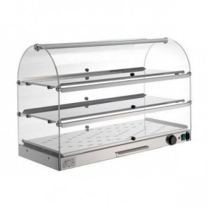 Heated countertop display TP Model VB83R 3 shelves Sides and doors in plexiglass Power 1000 W