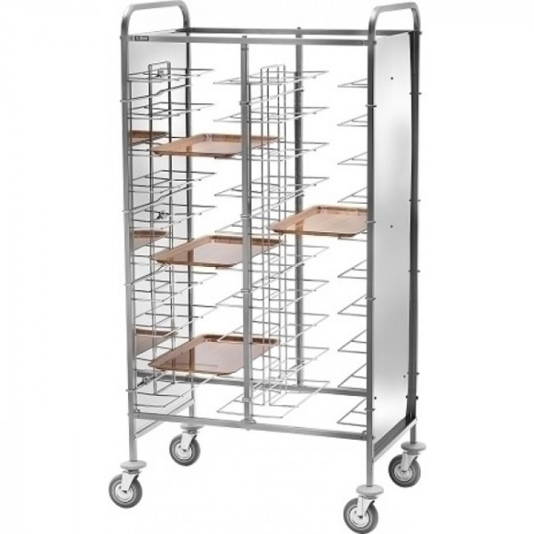 Universal tray trolleys for restaurant Model CA1465P Antibacterial plastic side panels (Perfex)