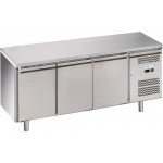 Refrigerated counter three doors Stainless steel AISI 201 ForCold ventilated Model G-SNACK3100TN-FC