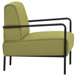 Indoor armchair TESR Powder coated metal frame, fabric or synthetic leather covering. Model 1520-S8V