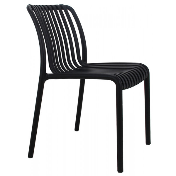 Stackable outdoor chair TESR Polypropylene frame Model 073-ZL76 Black