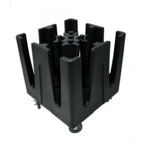 Plates trolley KAR Model CPP4_BLACK  molded polyethylene