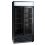 Ventilated refrigerated display 2 doors KLI Model CL801V2GCSLBLACK