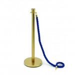 Crowd control post Golden brushed stainless steel STK Rope not included Model COLONNA GOLD