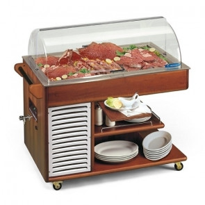 Refrigerated trolley display for fish or meat Model Murena Static refrigeration