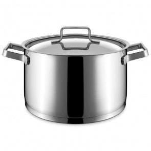 Stainless steel high casserole with lid suitable for induction cooking model P4560