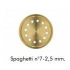 Trafila opzionale Spaghetti n°7 - 2,5 mm Omra per torchietti pasta manuali