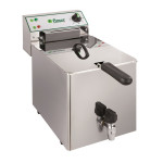 Electric fryer Countertop Model FR8RN Equipped with safety tap for oil discharge