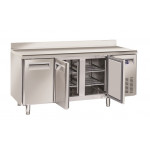 Ventilated refrigerated counter with splashback Model QR3200 - 3 self closing doors