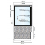 Refrigerated display with front sliding doors Model EVOKL2PORTE90