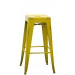 Stackable indoor stool TESR Powder coated metal frame Antique look Model 1295-BT03