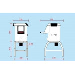 Potato peeler with stand Model PPF5 Loading capacity 5KG Hourly production kg/h 60