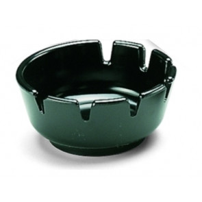 Melamine round ashtray mm. 100 Color black Resistant to stains and heat Model POS5