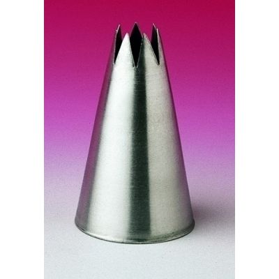 Bocchette per decorare in acciaio inox unipezzo Foro a stella H 5 cm Diametro mm 2 N. 6 denti Confezione da 6 pezzi Modello 510-002