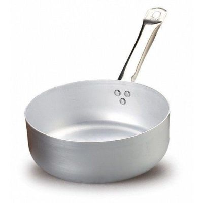 Casseruola bassa in Alluminio con un manico per cucine a induzione Spessore 3 cm Dimensioni ø cm. 20 x 7h Superficie induzione ø cm. 14,5 Capacità' lt. 2,5 Modello 290-520