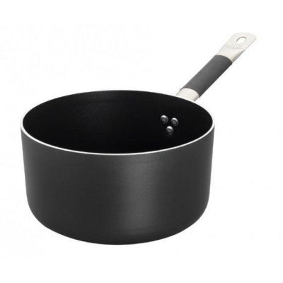 Casseruola alta in Alluminio antiaderente con un manico Per cucine ad induzione Spessore 5 cm  Dimensioni ø cm. 16 x 8h Superficie induzione  ø cm. 11 Capacità lt. 1,7 Modello 840-416