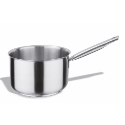 Casseruola alta in acciaio inox 18/10 con 1 manico Capacità lt. 3 Dimensioni ø cm. 18x12h Modello 122-018