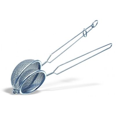 Colafritto a nido in acciaio inox Lunghezza manico cm 27 Dimensioni ø cm. A10/B8 Lunghezza totale cm 39 Modello 314-008